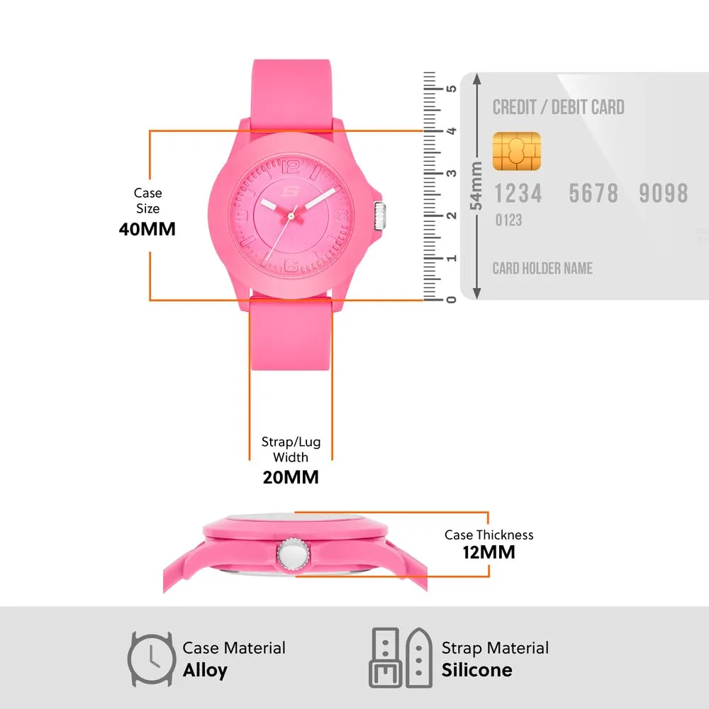 Skechers Women's Rosencrans Mid Quartz Plastic and Silicone Casual Sports Watch