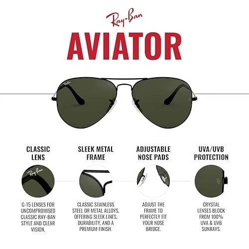Ray-Ban RB3025 Classic Aviator Sunglasses