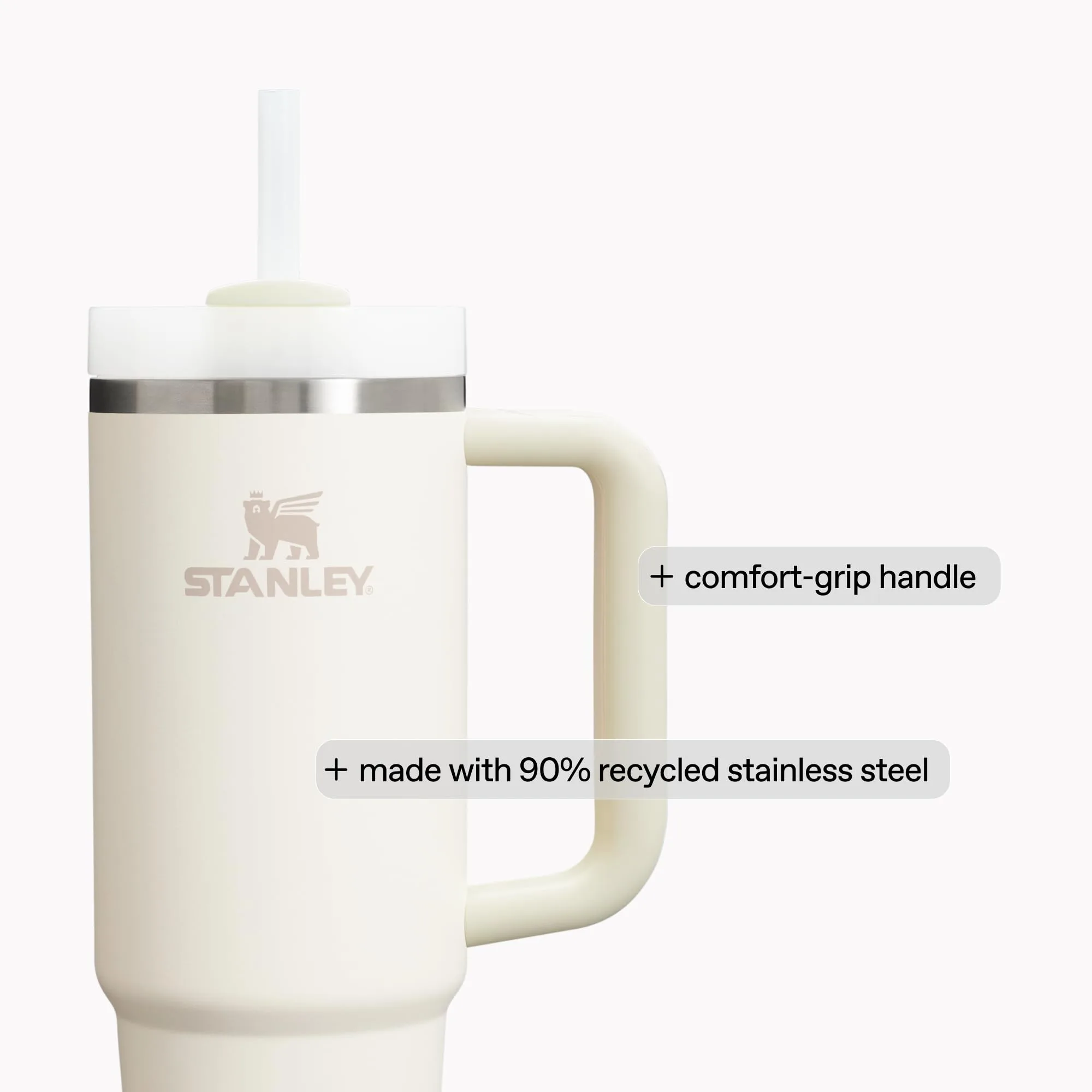 STANLEY Quencher H2.0 Tumbler with Handle and Straw 30 oz | Flowstate 3-Position Lid | Cup Holder Compatible for Travel | Insulated Stainless Steel Cup | BPA-Free | Lilac