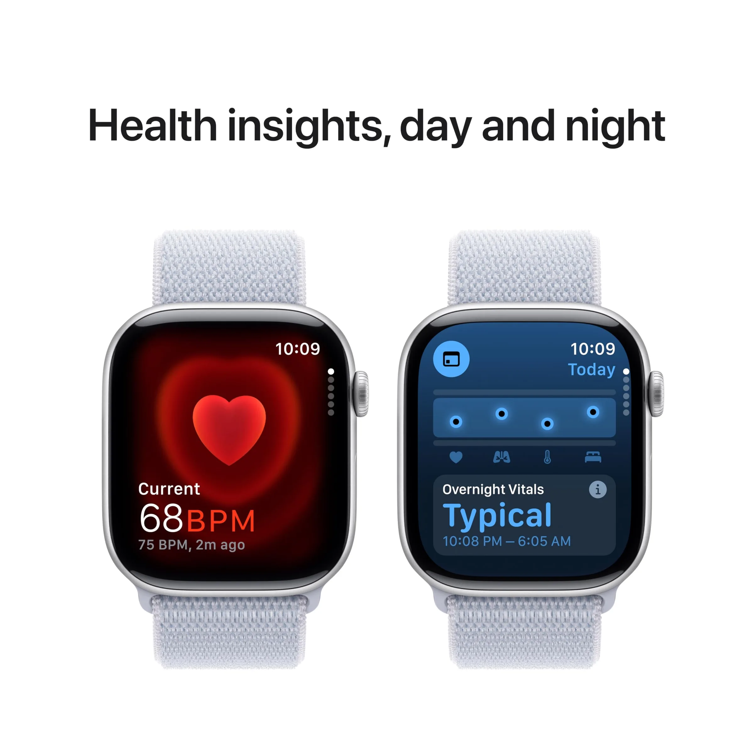 Apple Watch Series 10 [GPS + Cellular 46mm] with Silver Aluminium Case with Denim Sport Band - S/M. Fitness Tracker, ECG App, Always-On Retina Display, Water Resistant