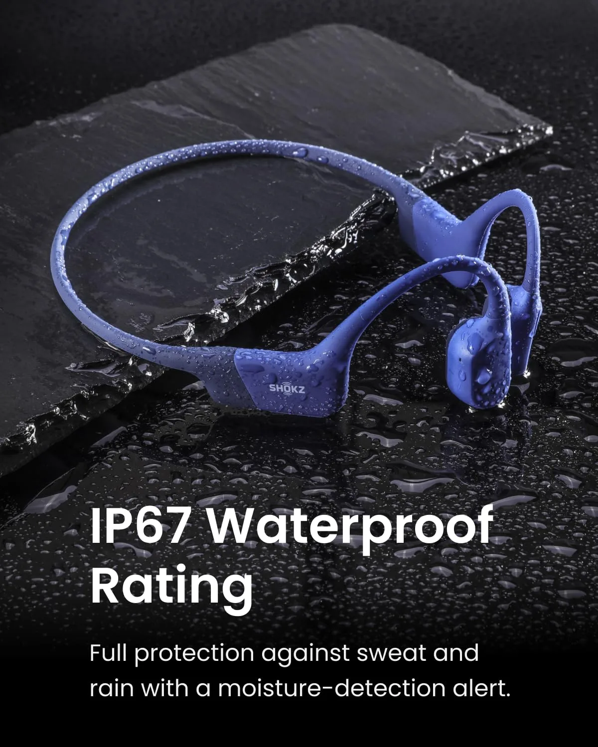 SHOKZ OpenRun Mini (AfterShokz Aeropex Mini) -Bone Conduction Open-Ear Bluetooth Sport Headphones - Waterproof Wireless Earphones for Workouts and Running - Built-in Mic, with Headband