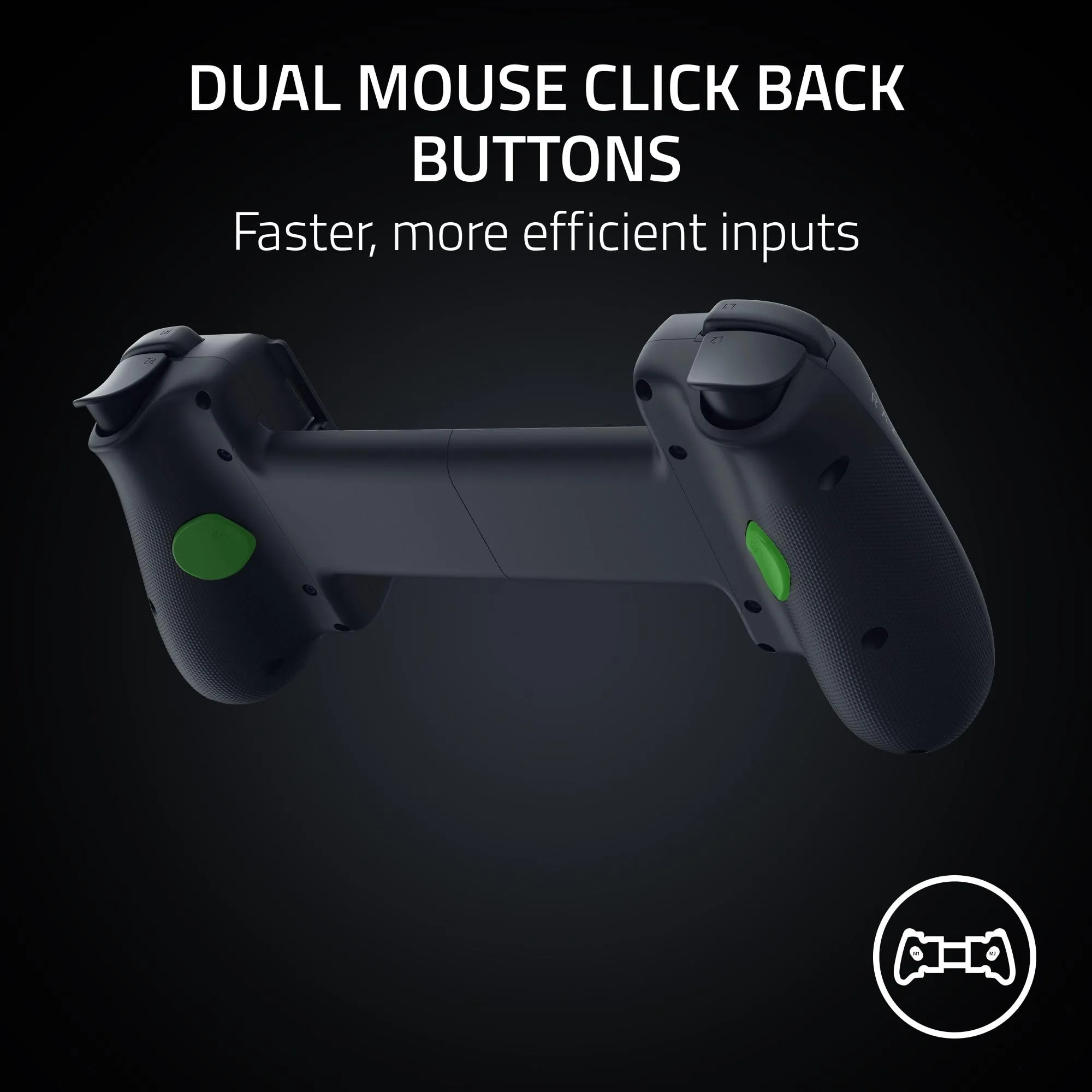 Razer Kishi V3 Gaming Controller for iPhone 15 & 16, Android: Full Sized TMR Thumbsticks - Dual Back Buttons - Fits Most Phone Cases - Wired & Remote Play for PC - 3 Free Months of Apple Arcade