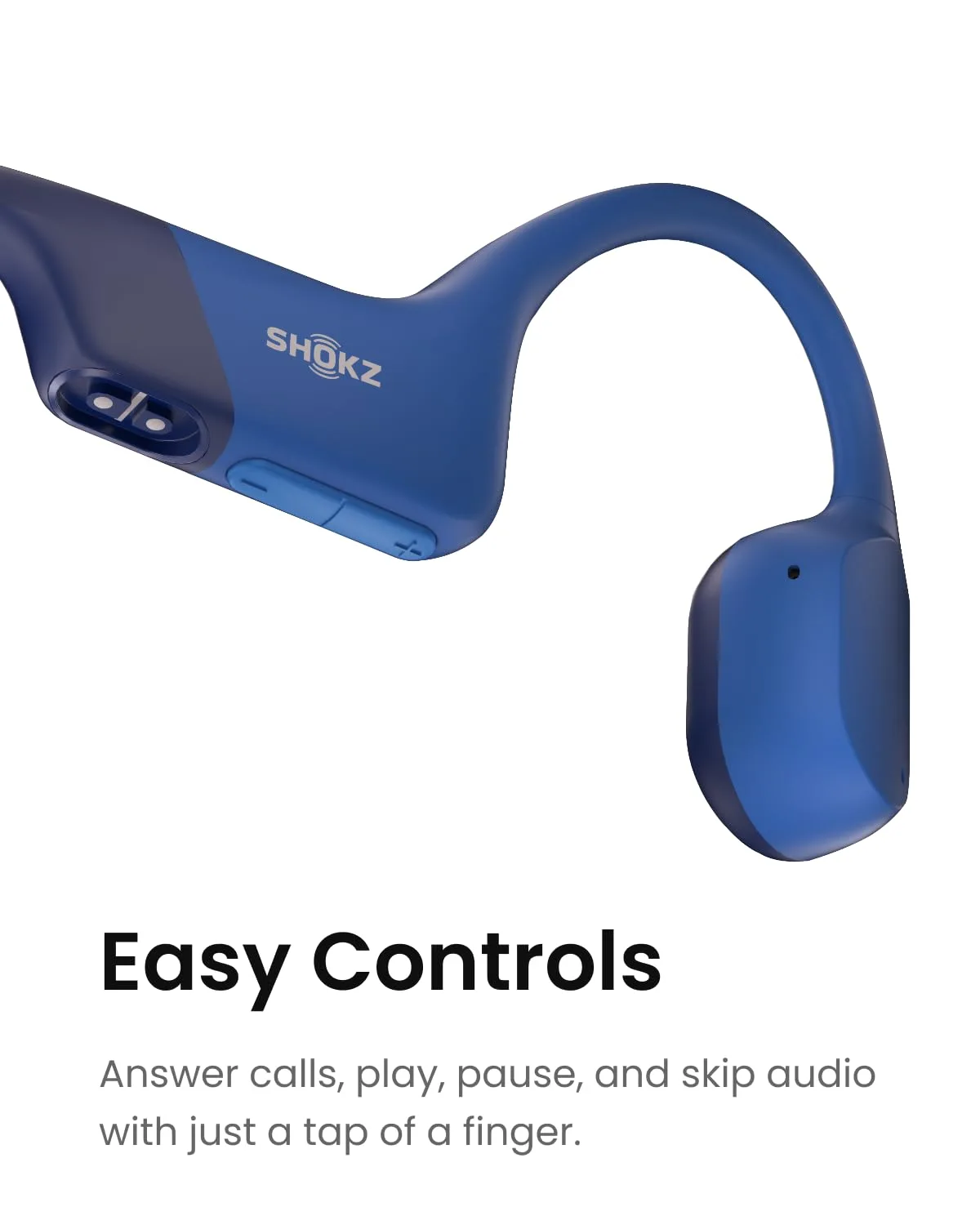SHOKZ OpenRun Mini (AfterShokz Aeropex Mini) -Bone Conduction Open-Ear Bluetooth Sport Headphones - Waterproof Wireless Earphones for Workouts and Running - Built-in Mic, with Headband