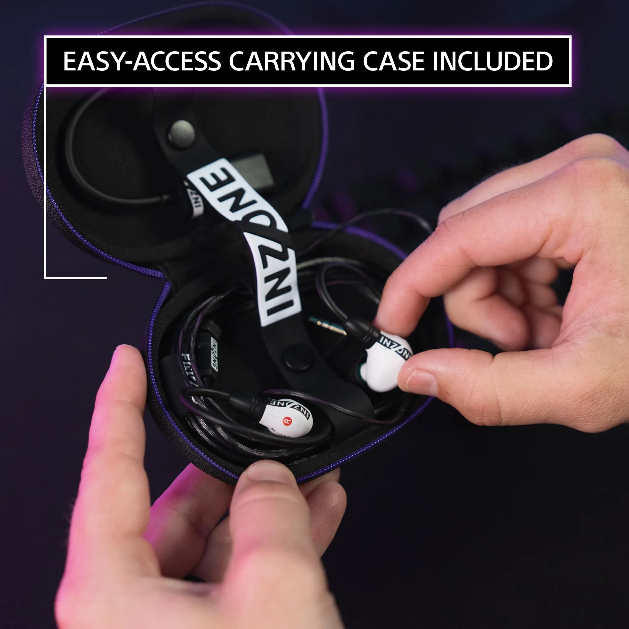 Sony INZONE E9 Wired in-Ear Monitor for Gaming, Tuned for FPS Games, Sound Isolating Earbuds, Comfortable Fit, Low Profile Design, 360 Spatial Sound, Case Included, Developed with Fnatic, White