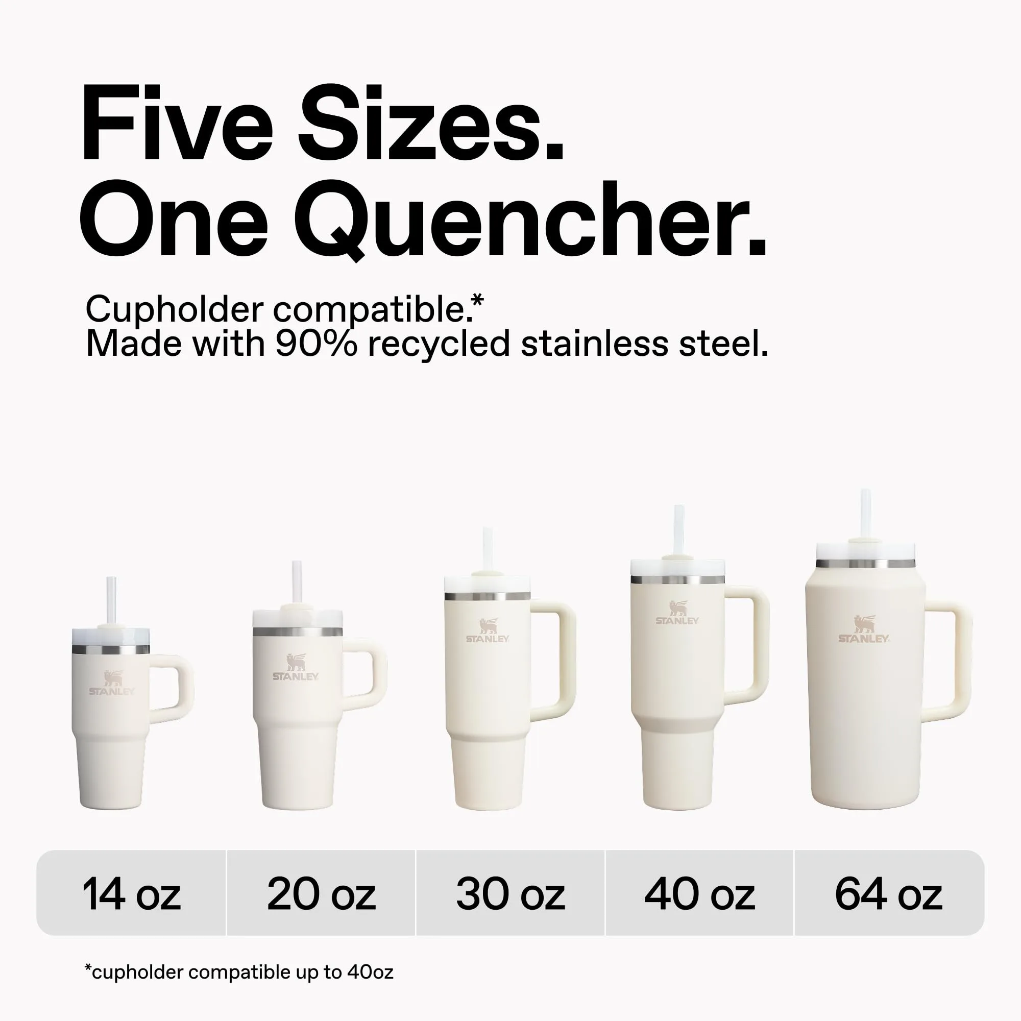 STANLEY Quencher H2.0 Tumbler with Handle and Straw 30 oz | Flowstate 3-Position Lid | Cup Holder Compatible for Travel | Insulated Stainless Steel Cup | BPA-Free | Lilac