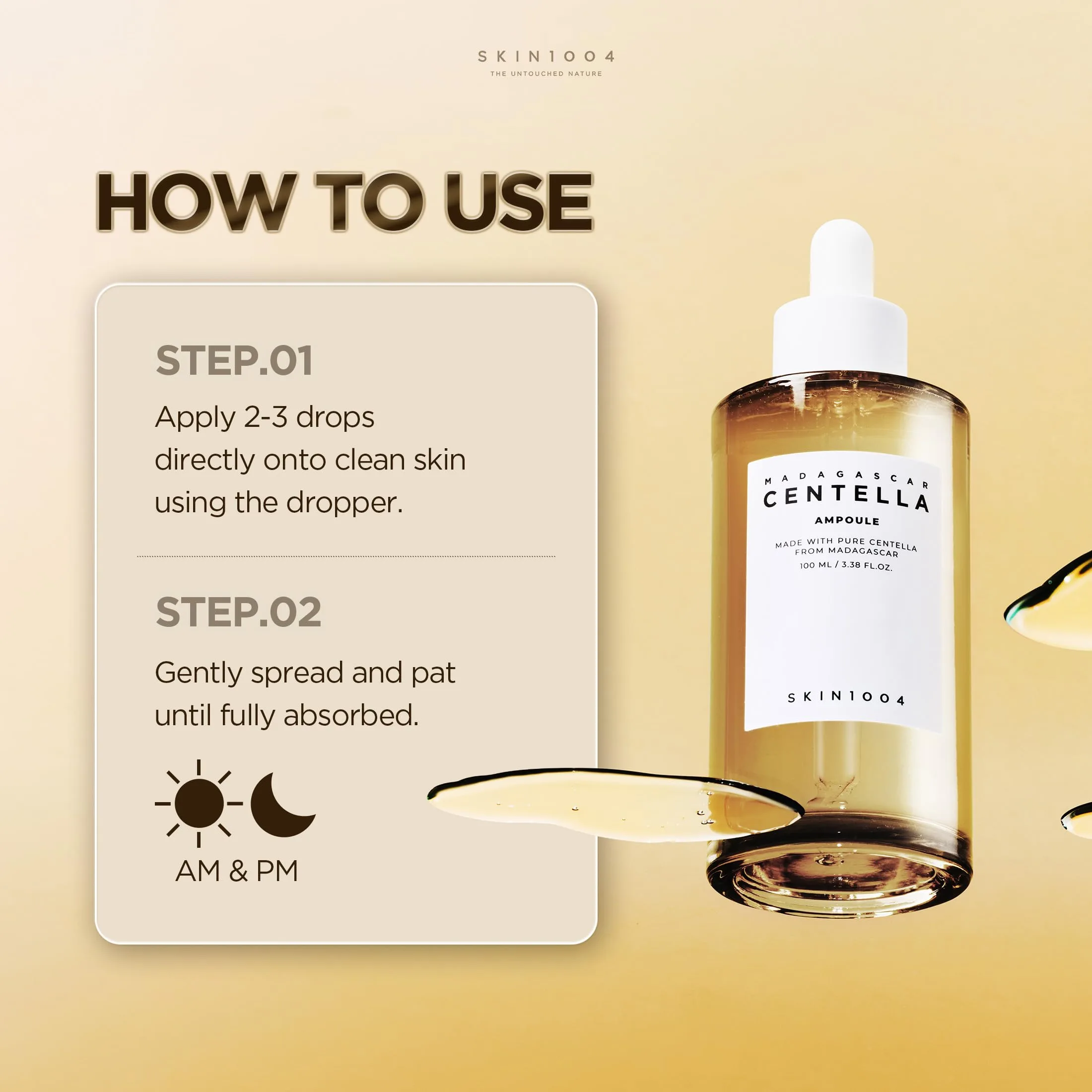 SKIN1004 Madagascar Centella Asiatica Ampoule Facial Serum 3.38 fl.oz(100ml)