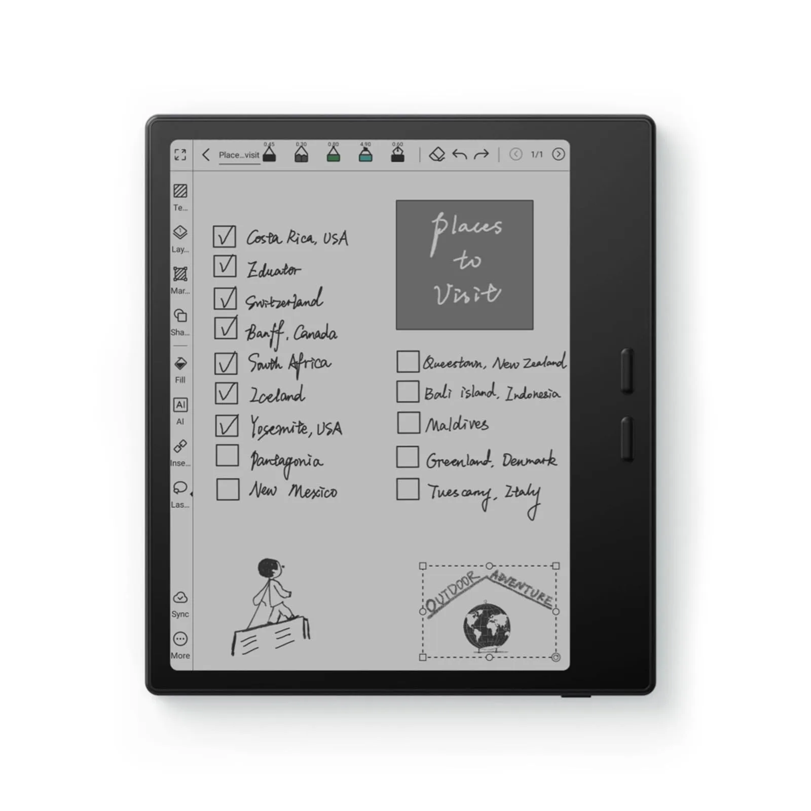 BOOX Tablet Go Color 7 Gen II E Ink Tablet 4G 64G Support Active Stylus InkSense (Black)