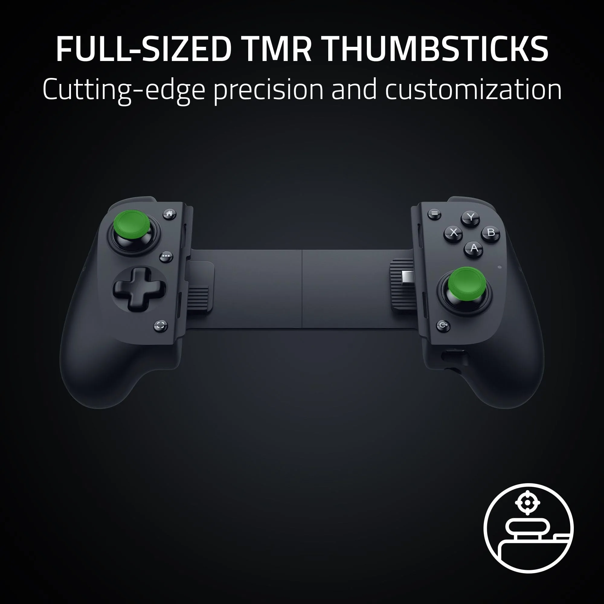 Razer Kishi V3 Gaming Controller for iPhone 15 & 16, Android: Full Sized TMR Thumbsticks - Dual Back Buttons - Fits Most Phone Cases - Wired & Remote Play for PC - 3 Free Months of Apple Arcade