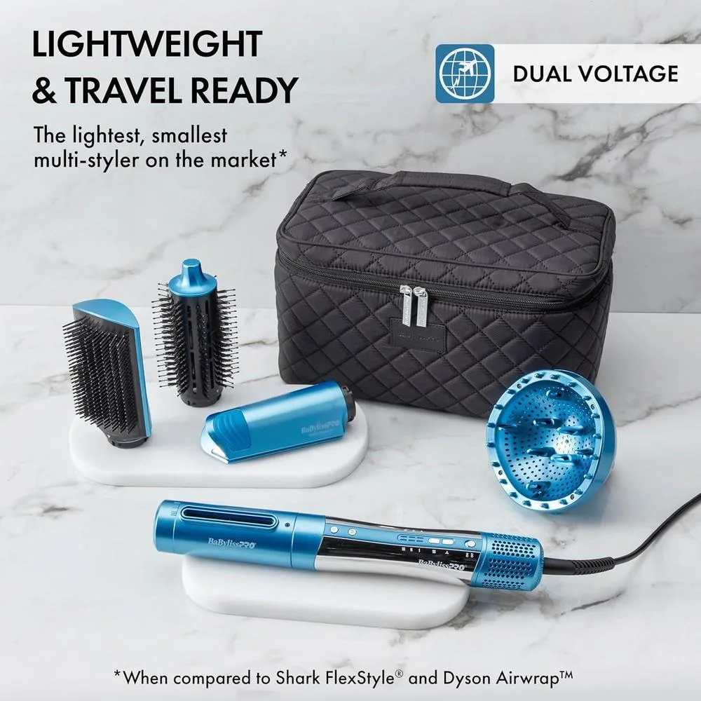 StyleSwitch Ionic Multi-Styler con 5 accesorios, secador de cabello, cepillo de aire caliente y voltaje automático dual