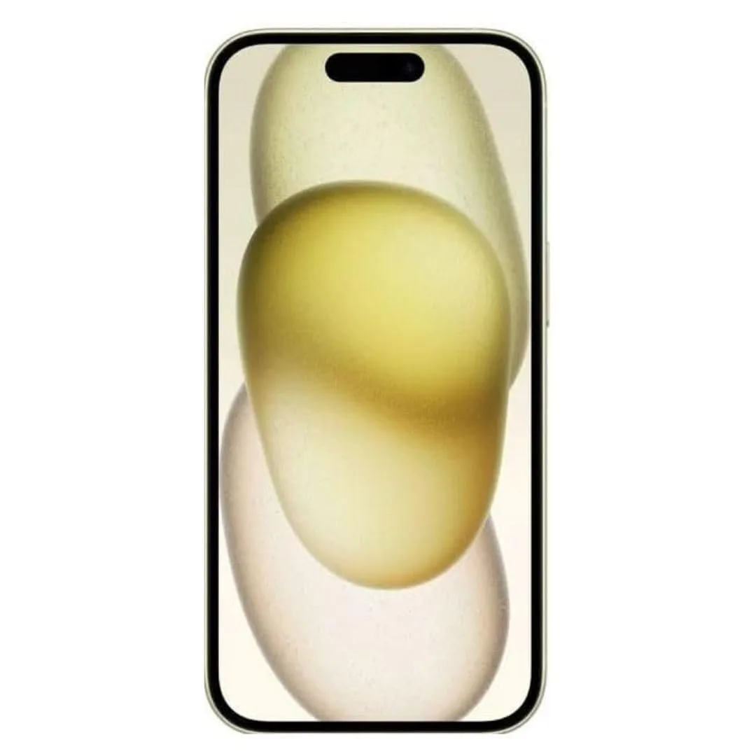 Apple iPhone 15, 128GB, Yellow - Unlocked (Renewed)